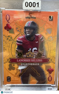 2024 Wild Card Stacked Decks LaNorris Sellers #SDPC-LSN Orange 5/5