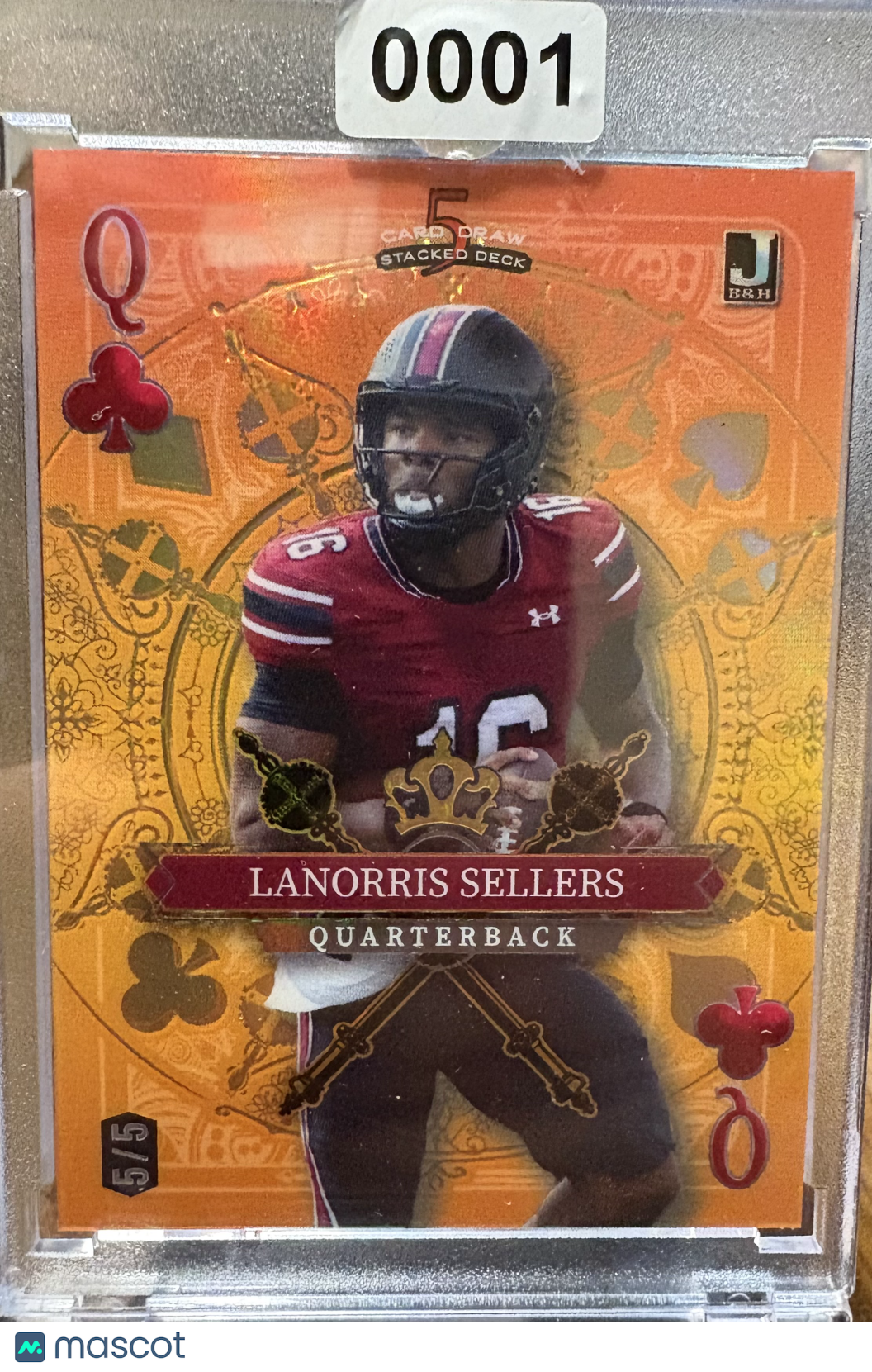2024 Wild Card Stacked Decks LaNorris Sellers #SDPC-LSN Orange 5/5