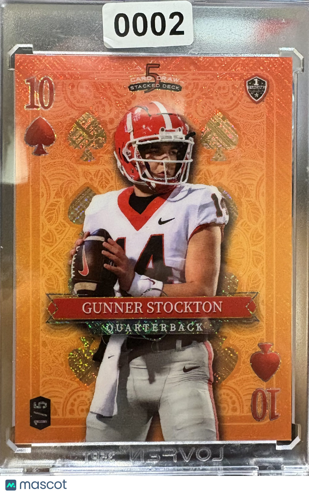 2023 2020 Wild Card Stacked Deck Gunner Stockton #SDPC-GSN Orange 1/5