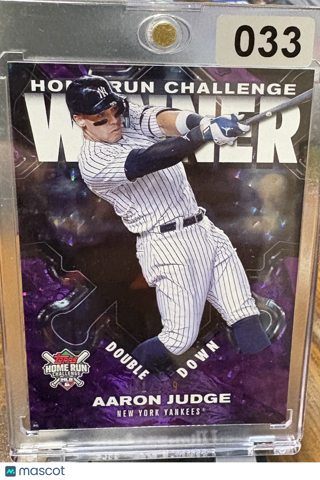 2023 Topps Home Run Challenge Winner Double Down Aaron Judge #HRCDW-17 Purple Foil
