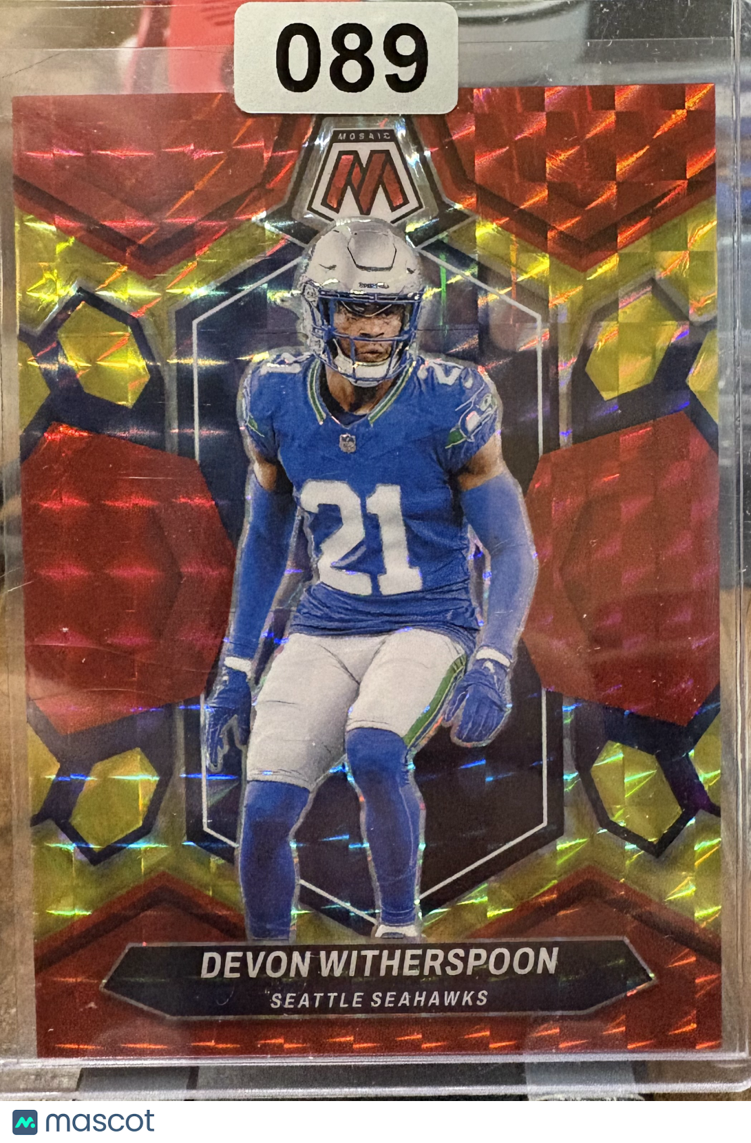 2023 Panini Mosaic Devon Witherspoon #202 Choice Fusion Red & Yellow 44/80