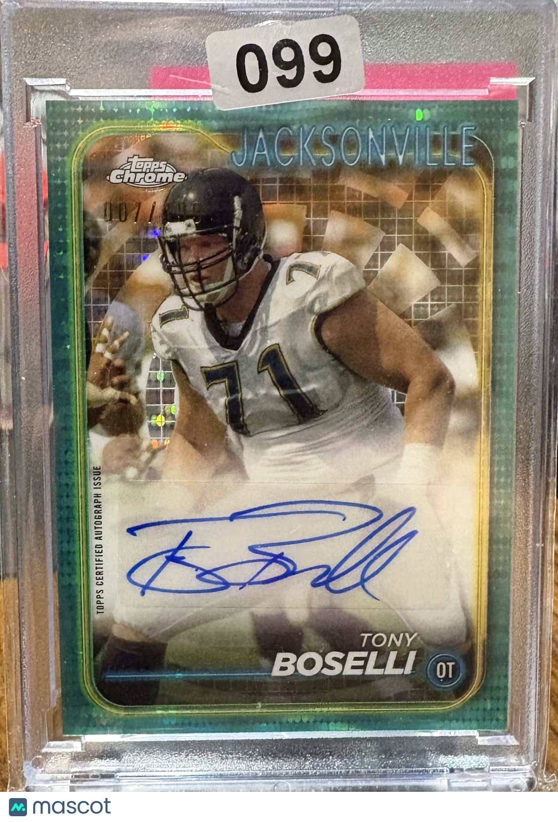 2024 Topps Chrome Tony Boselli #BA-TBO Green Pulsar Refractor 7/199