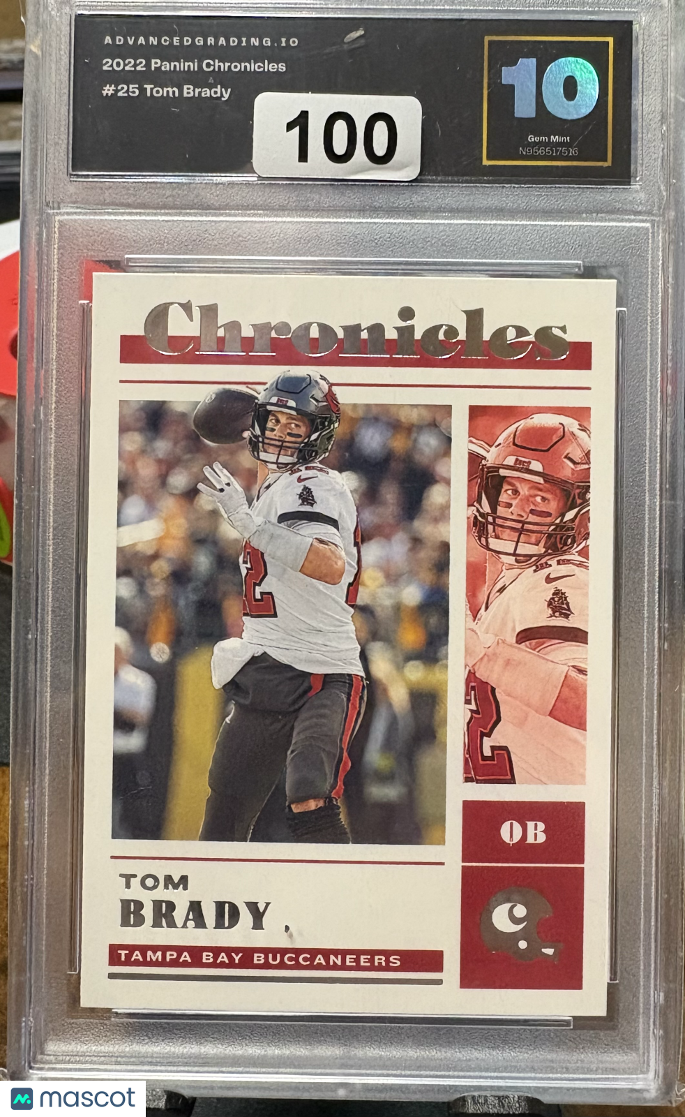 2022 Panini Chronicles Tom Brady #25 AiGrading 10