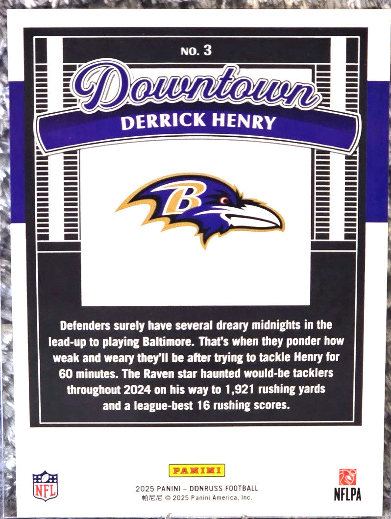 2025 Panini Donruss #3 Derrick Henry Downtown JUMBO