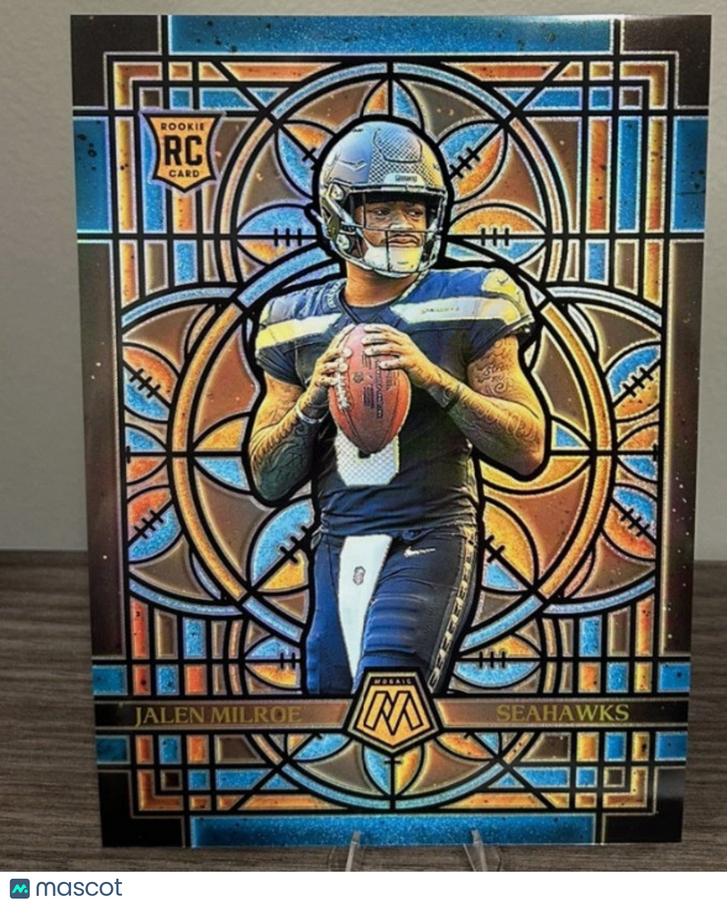 2025 Panini Mosaic Stained Glass Jalen Milroe Rookie RC Oversized