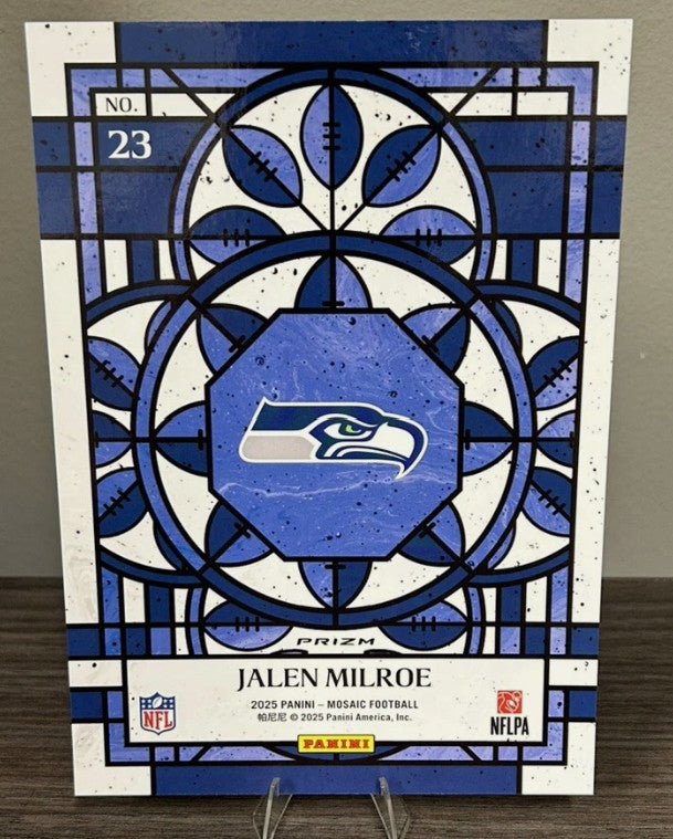 2025 Panini Mosaic Stained Glass Jalen Milroe Rookie RC Oversized