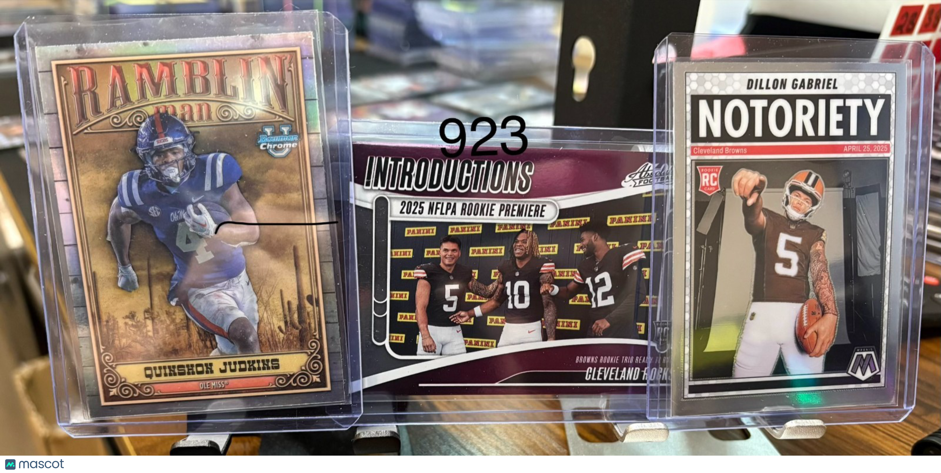 2025 Cleveland Browns Rookie Cards 3 Card Set