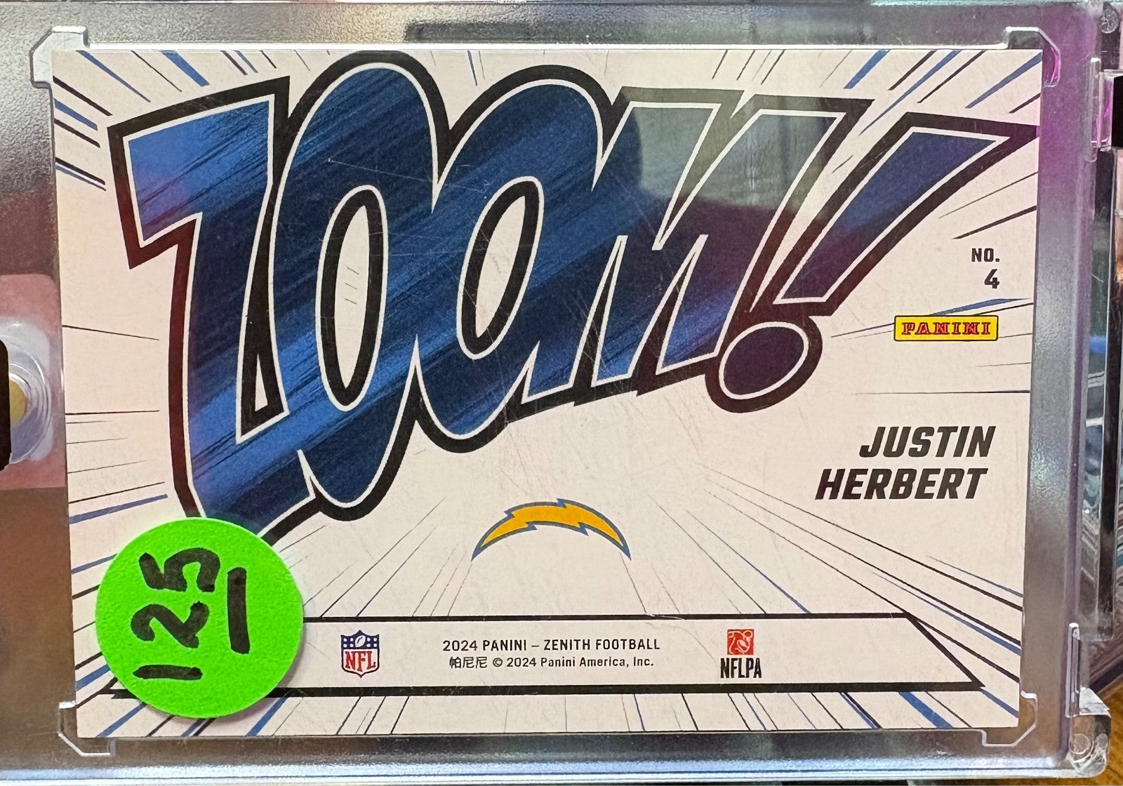 2024 Panini Zenith Justin Herbert #4 ZOOM 89/99
