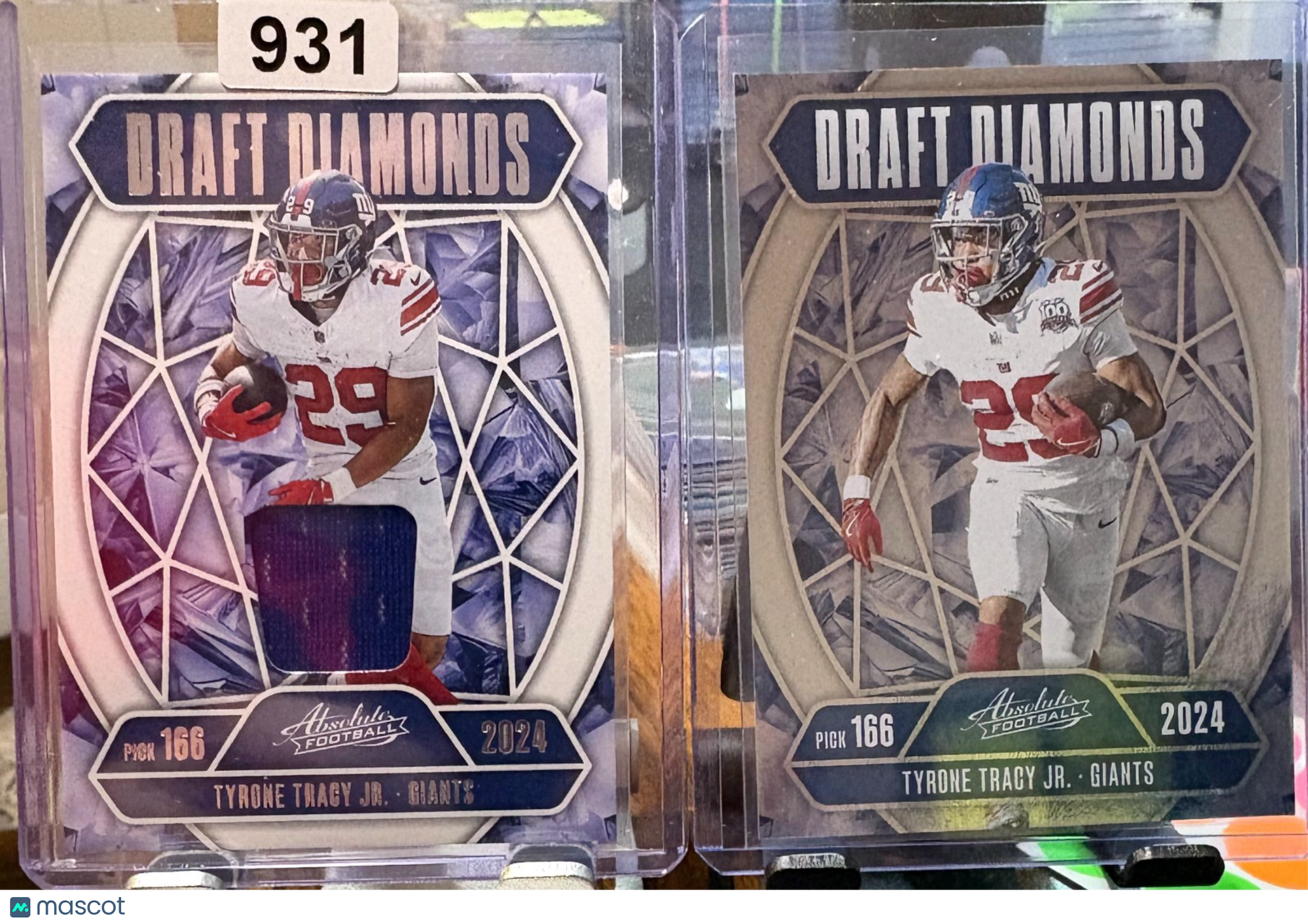 2025 Panini Absolute - Draft Diamonds Tyrone Tracy Jr. #DD-TTJ and DDJ-TTR PATCH