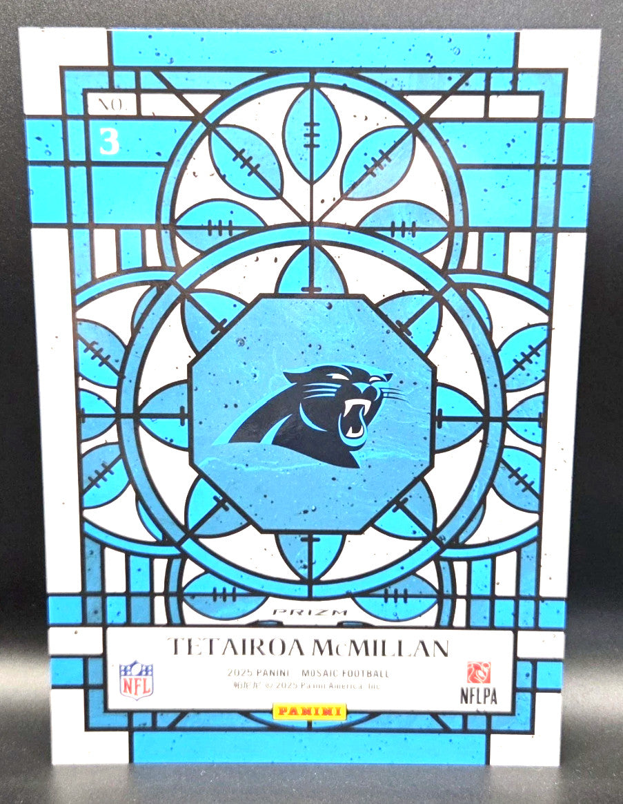 2025 Panini Mosaic Jumbo TETAIROA MCMILLAN Stained Glass #3 Rookie