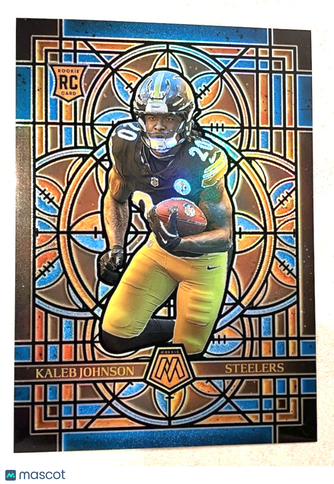 2025 Panini Mosaic Kaleb Johnson RC Rookie Stained Glass OVERSIZE JUMBO #21