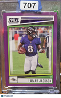 2022 Panini Score Lamar Jackson #184 Purple
