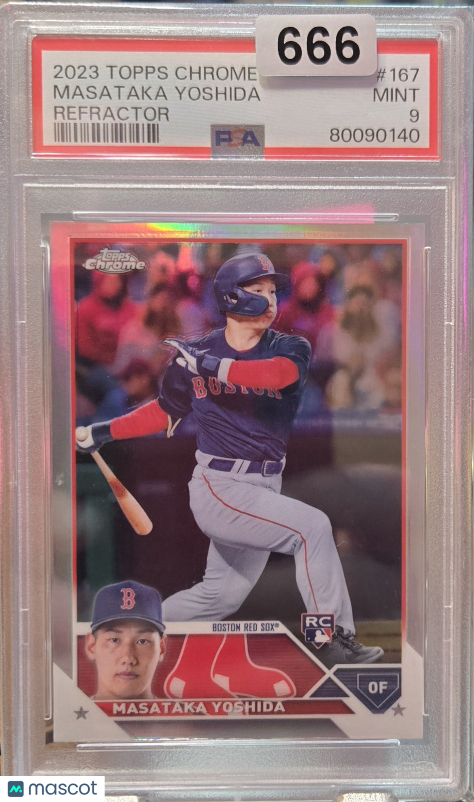 2023 Topps Chrome Masataka Yoshida #167 Refractor PSA 9