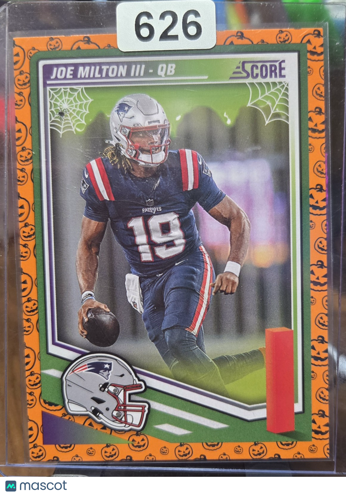 2025 Score Joe Milton III #28 Orange Pumpkin