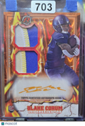 2025 Topps Ignite Rookie Patch Autographs Blake Corum #IPA-BC Orange 8/25