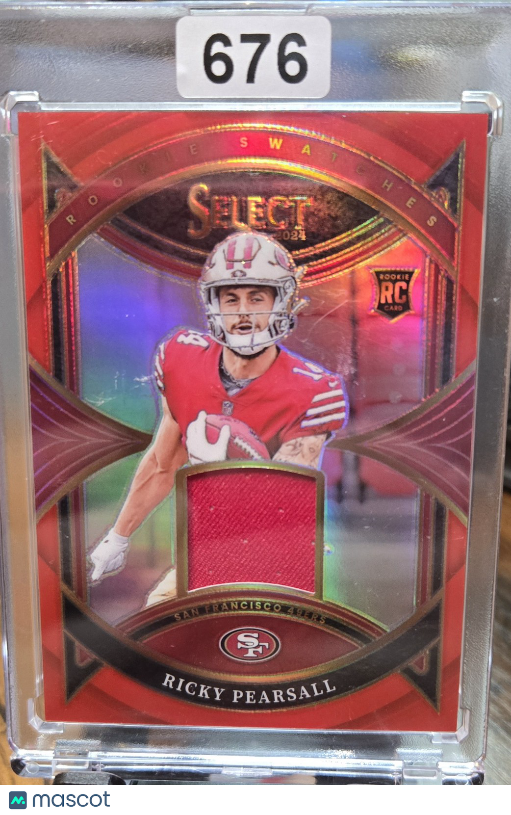 2024 Panini Select Rookie Swatches Ricky Pearsall #RS-RPL RC Patch