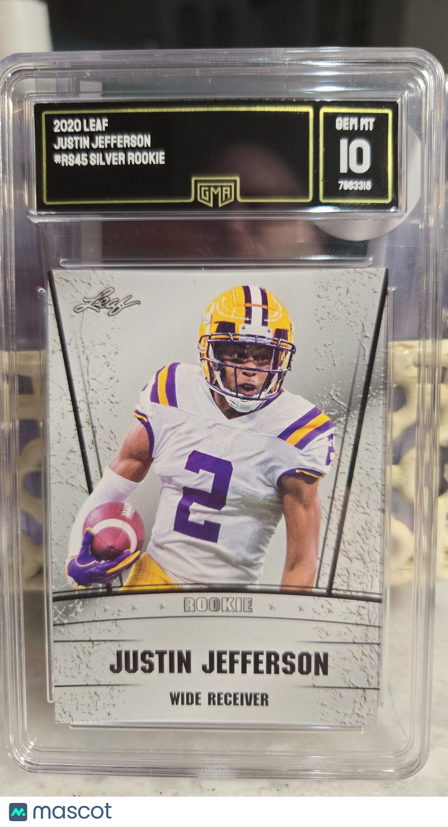 Justin Jefferson 2020 Leaf Silver Rookie RS-45 GM MT 10