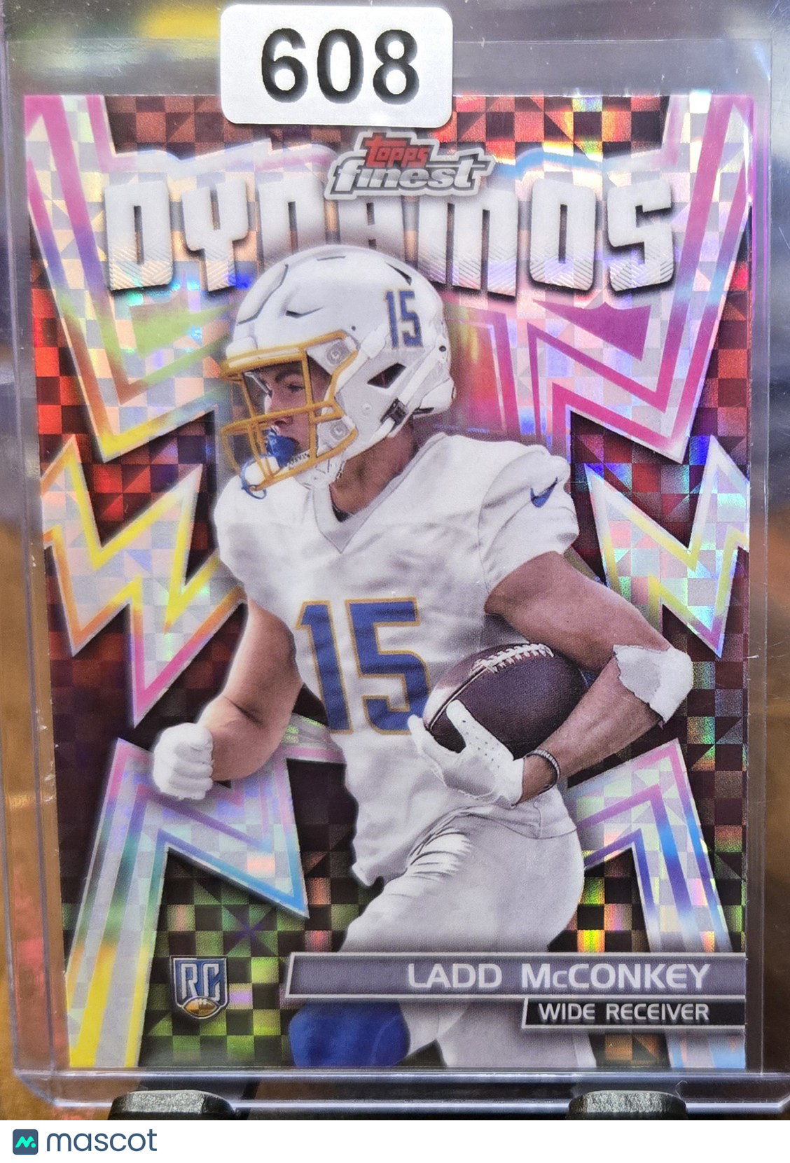 2024 Topps Finest Dynamos Ladd McConkey #DYN-11 Refractor RC