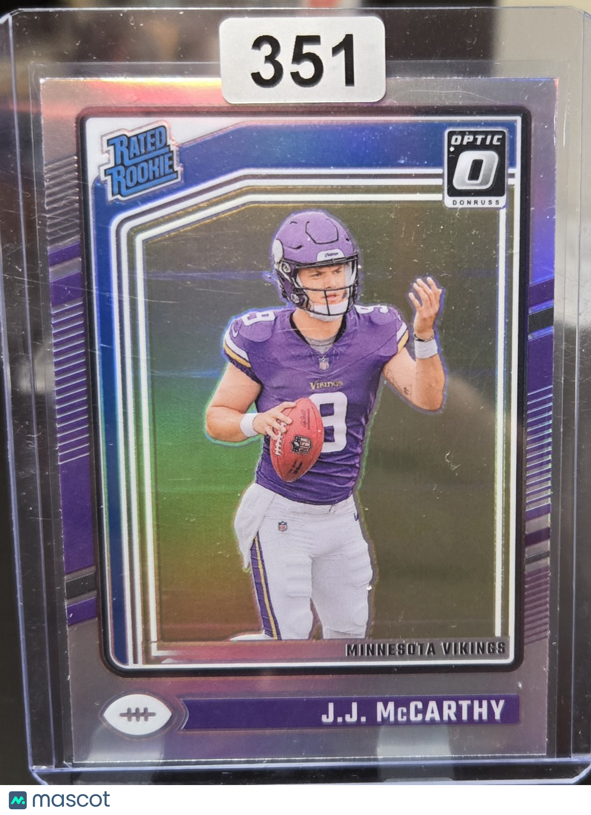 2024 Donruss Optic Rated Rookie J.J. McCarthy #235 Rated Rookie