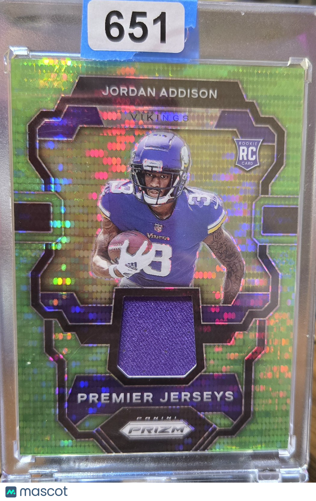 2023 Panini Prizm Jordan Addison #PJ-JA Green Pulsar