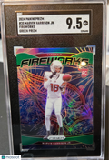 2024 Panini Prizm GREEN FIREWORKS Marvin Harrison Jr Mint + 9.5