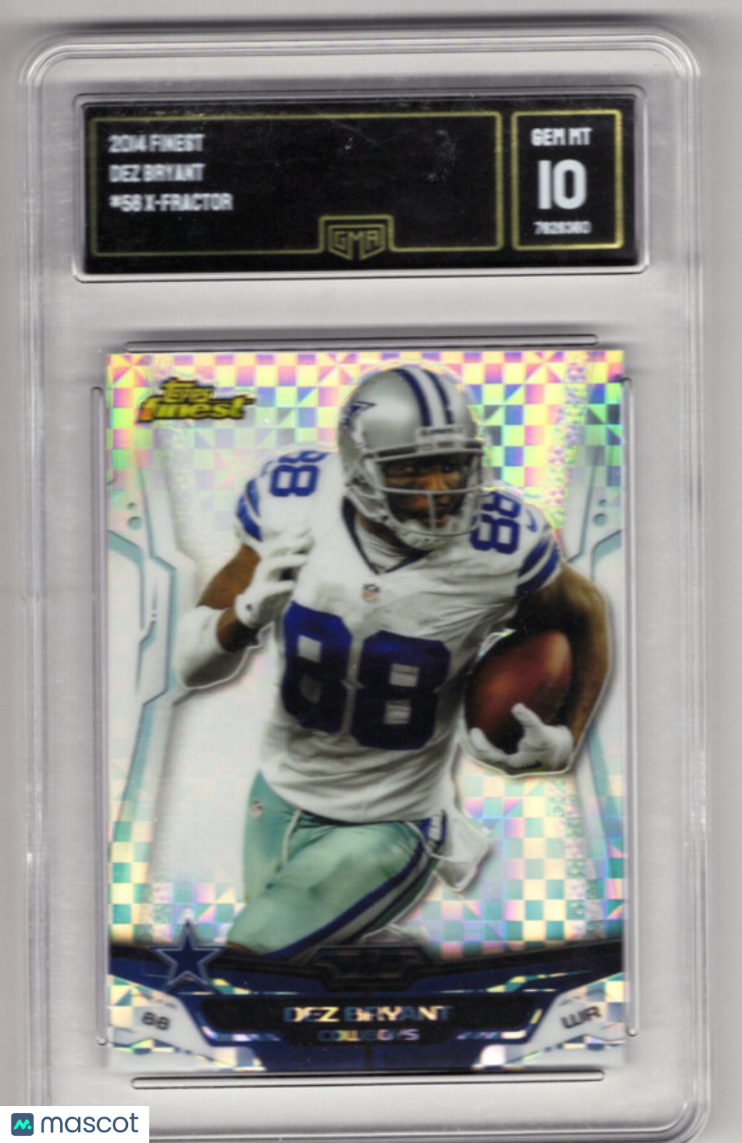 2014 Topps Finest Dez Bryant #56 X Fractor GMA 10