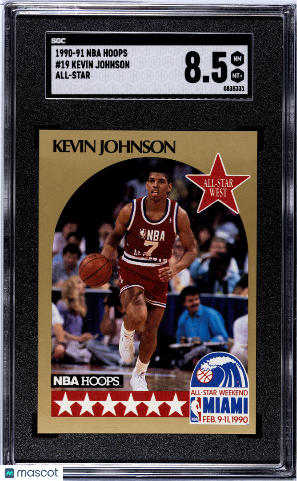 1990 Nba Hoops Kevin Johnson #19 All Star SGC 8.5