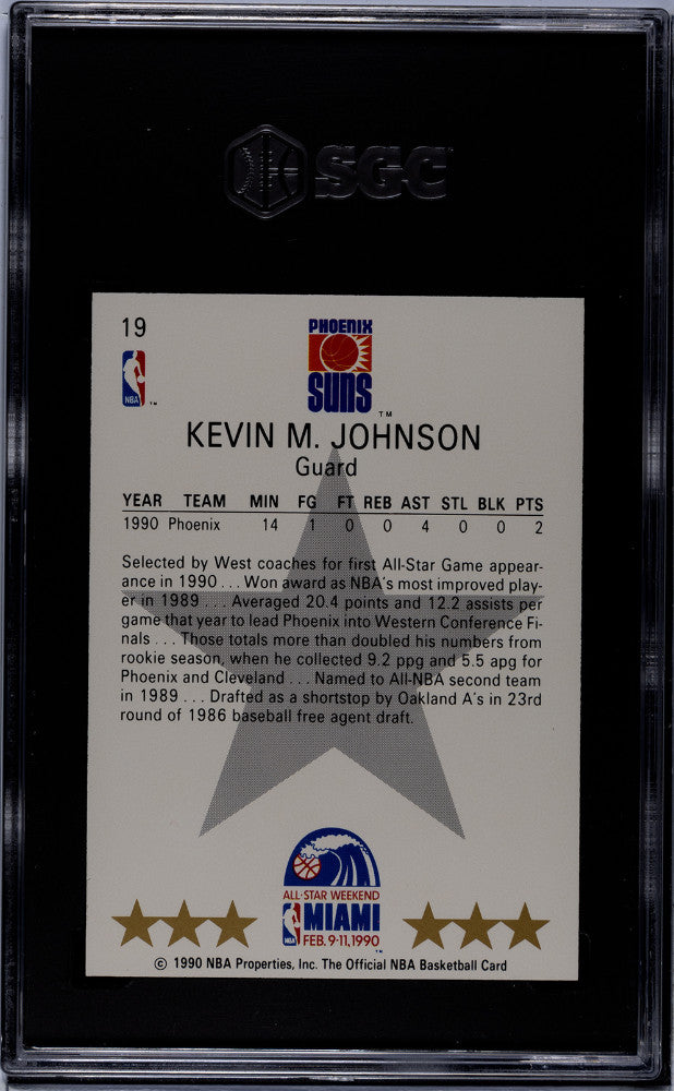 1990 Nba Hoops Kevin Johnson #19 All Star SGC 8.5