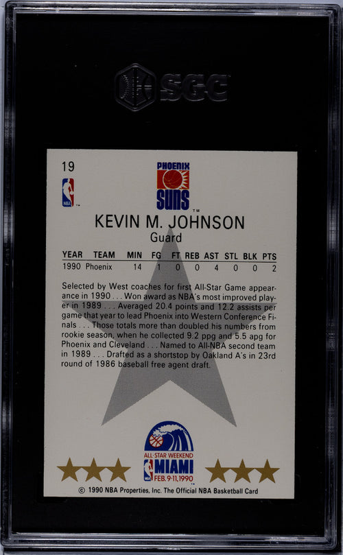 1990 Nba Hoops Kevin Johnson #19 All Star SGC 8.5