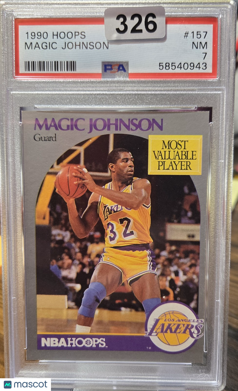 1990 Hoops Magic Johnson #157 PSA 7