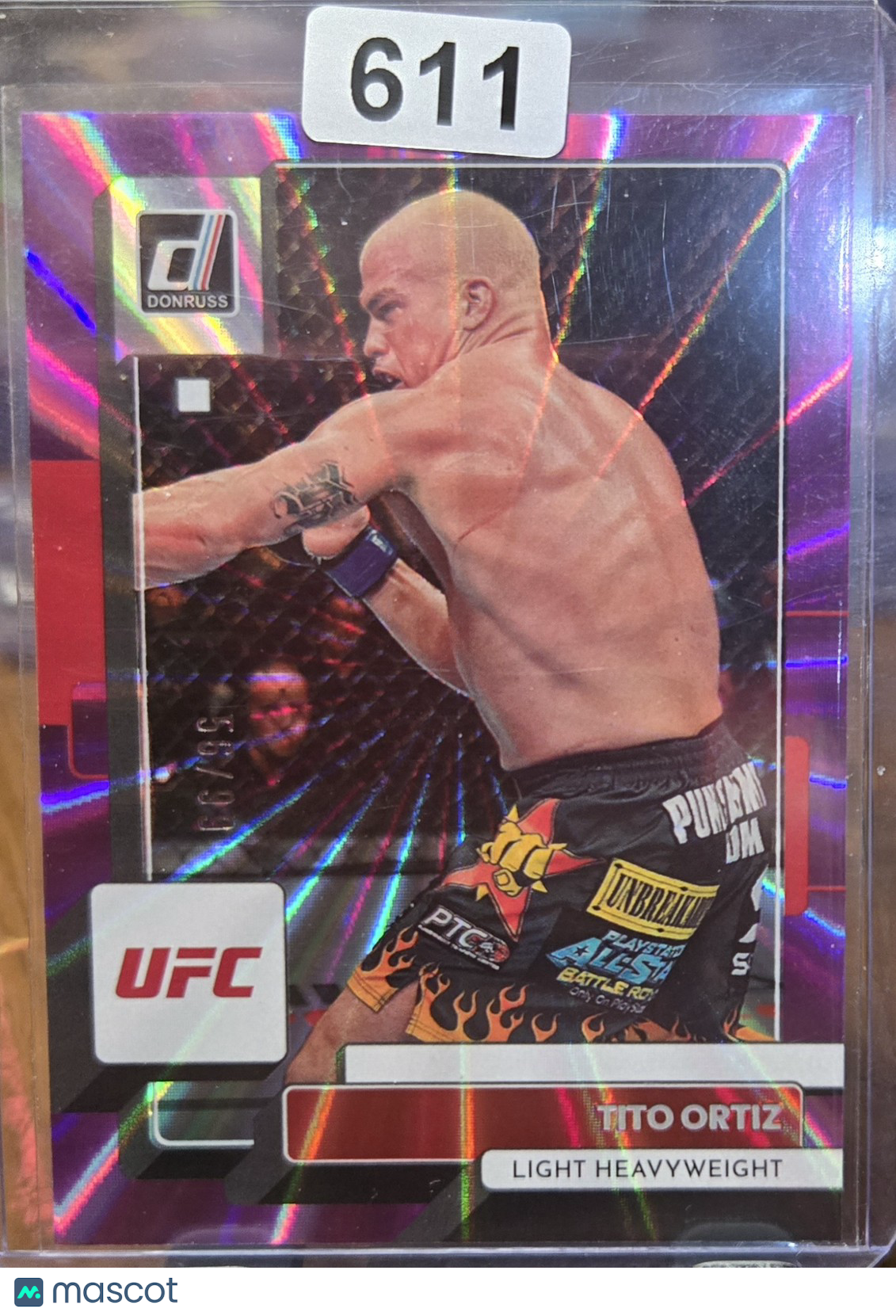 2023 2021 Panini Donruss UFC Tito Ortiz #33 Purple Holo Laser 56/99