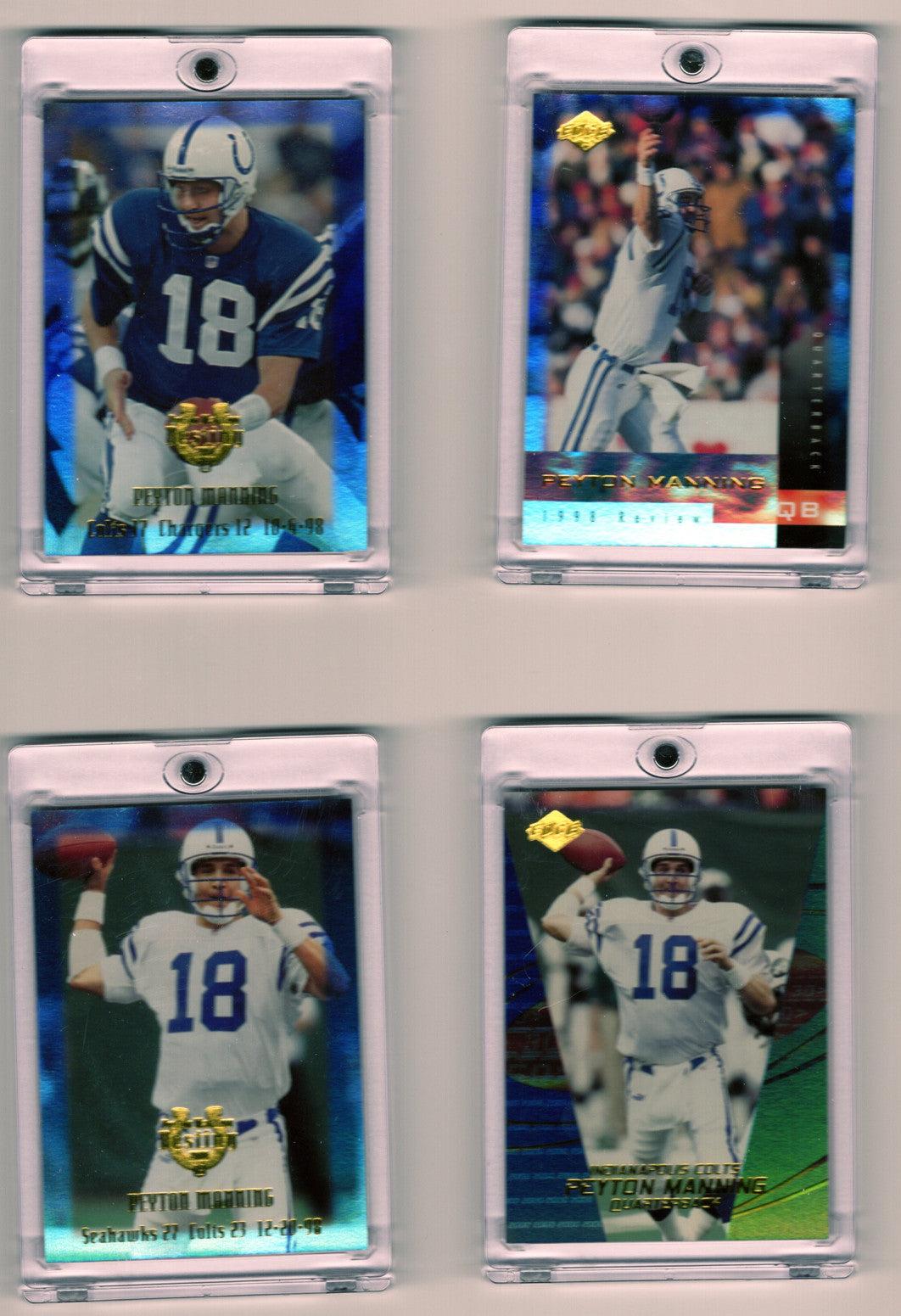 1998 2000 Collectors Edge Peyton Manning (9 CARDS TOTAL)