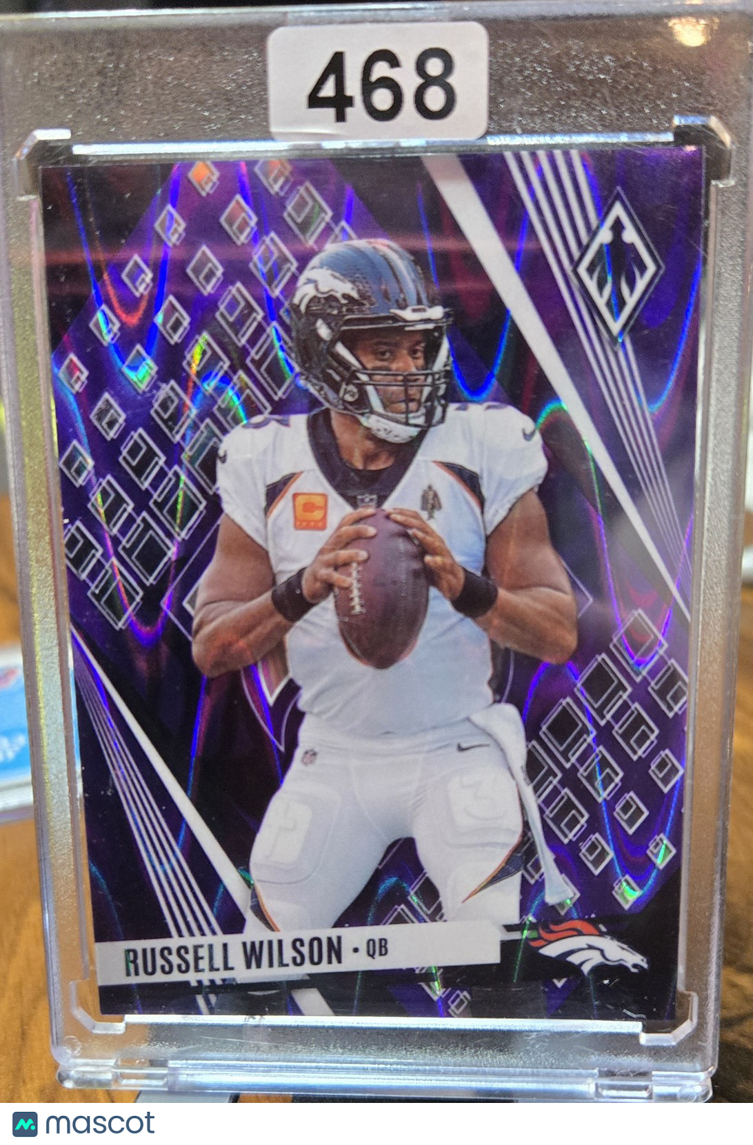 2023 Panini Phoenix Russell Wilson #18 Purple Seismic SP