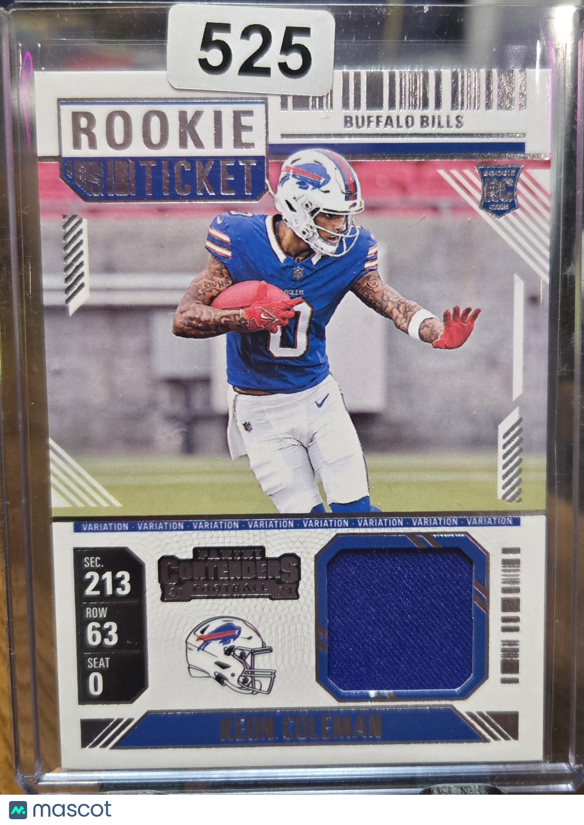 2024 Panini Contenders Rookie Ticket Keon Coleman #RTS-KCN Variation Patch