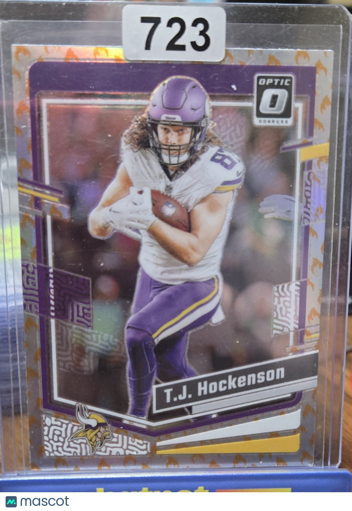 2023 Donruss Optic T.J. Hockenson #127 Fire Emoji