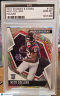 2021 Panini Rookies & Stars NICO COLLINS RC GM/ 10 #130 Pulsar Prizm