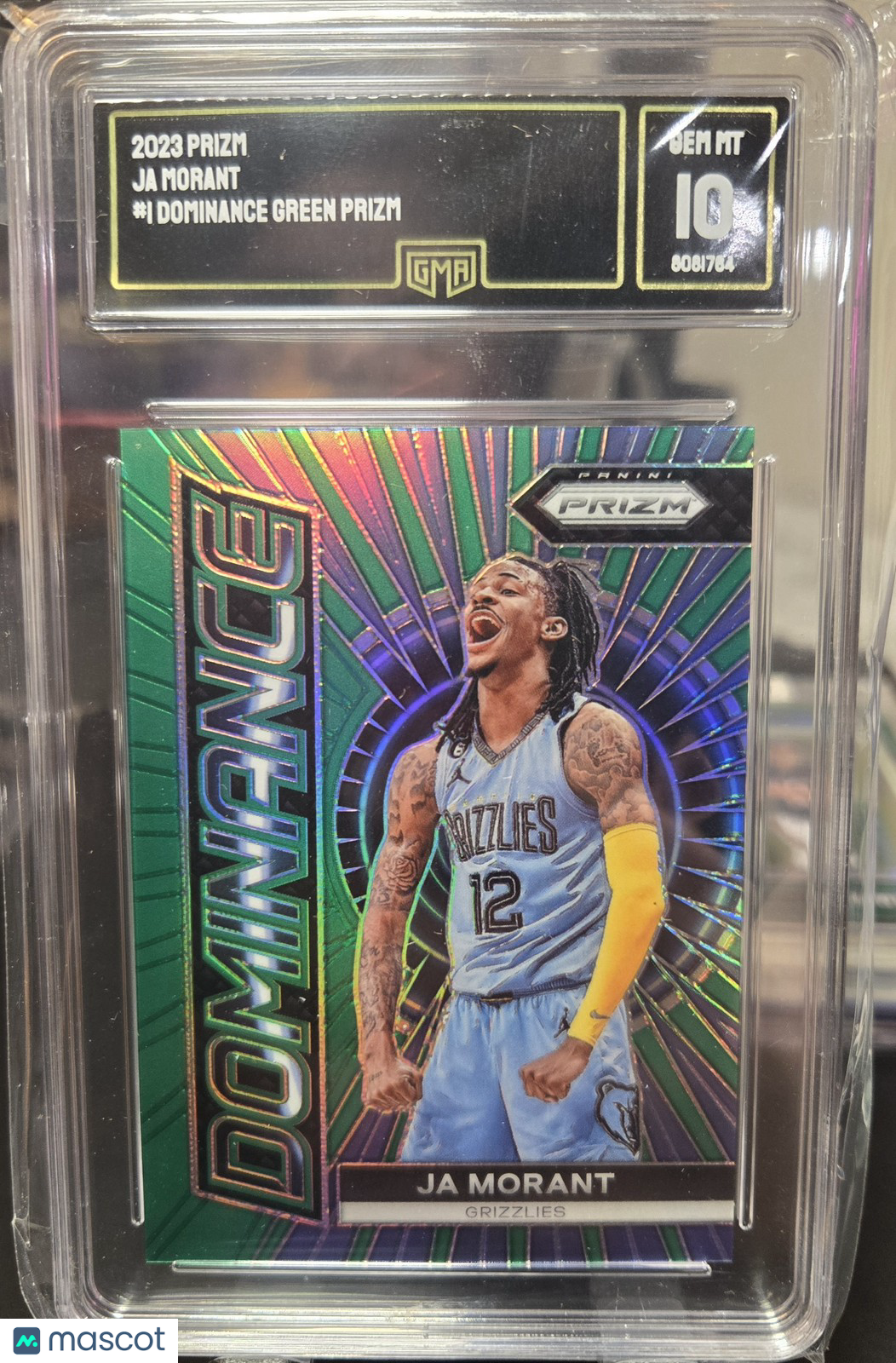 2023 Panini Prizm Ja Morant #1 Dominance GMA GEM MINT 10