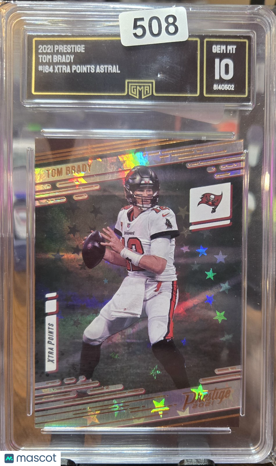 2021 Panini Prestige Xtra Points Astral Tom Brady #184 Astrial GMA 10