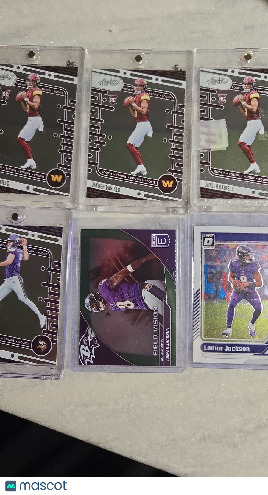 JAYDEN. LAMAR. JJ McCARTHY (6 Cards Total)