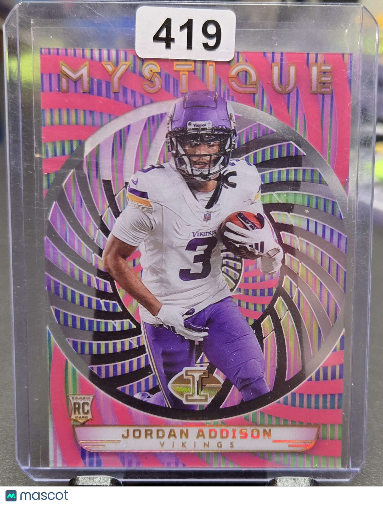2023 Panini Illusions Mystique Jordan Addison #20 Pink 374/399 RC