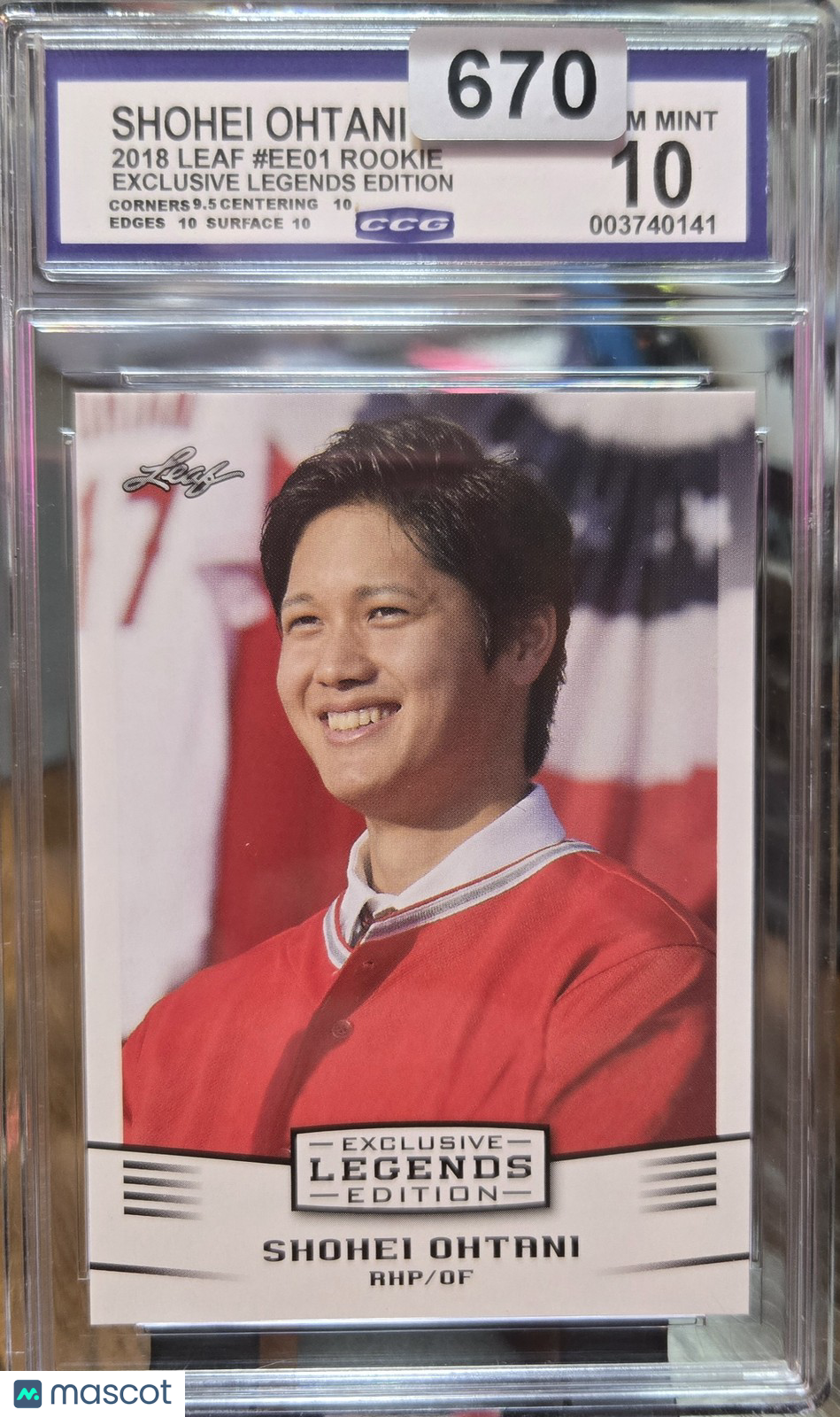 2018 Leaf Exclusive Legends Shohei Ohtani #EE-01 CGA 10
