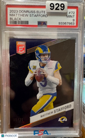 2023 Panini Matthew Stafford Base #72 Black 1/25 PSA 9