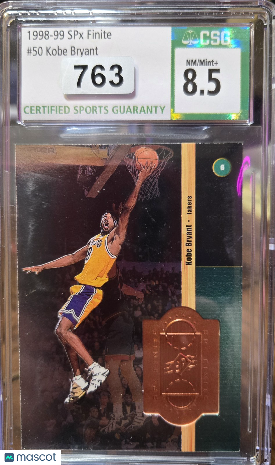 1998 Upper Deck SPx Kobe Bryant #50 Finite CSG 8.5