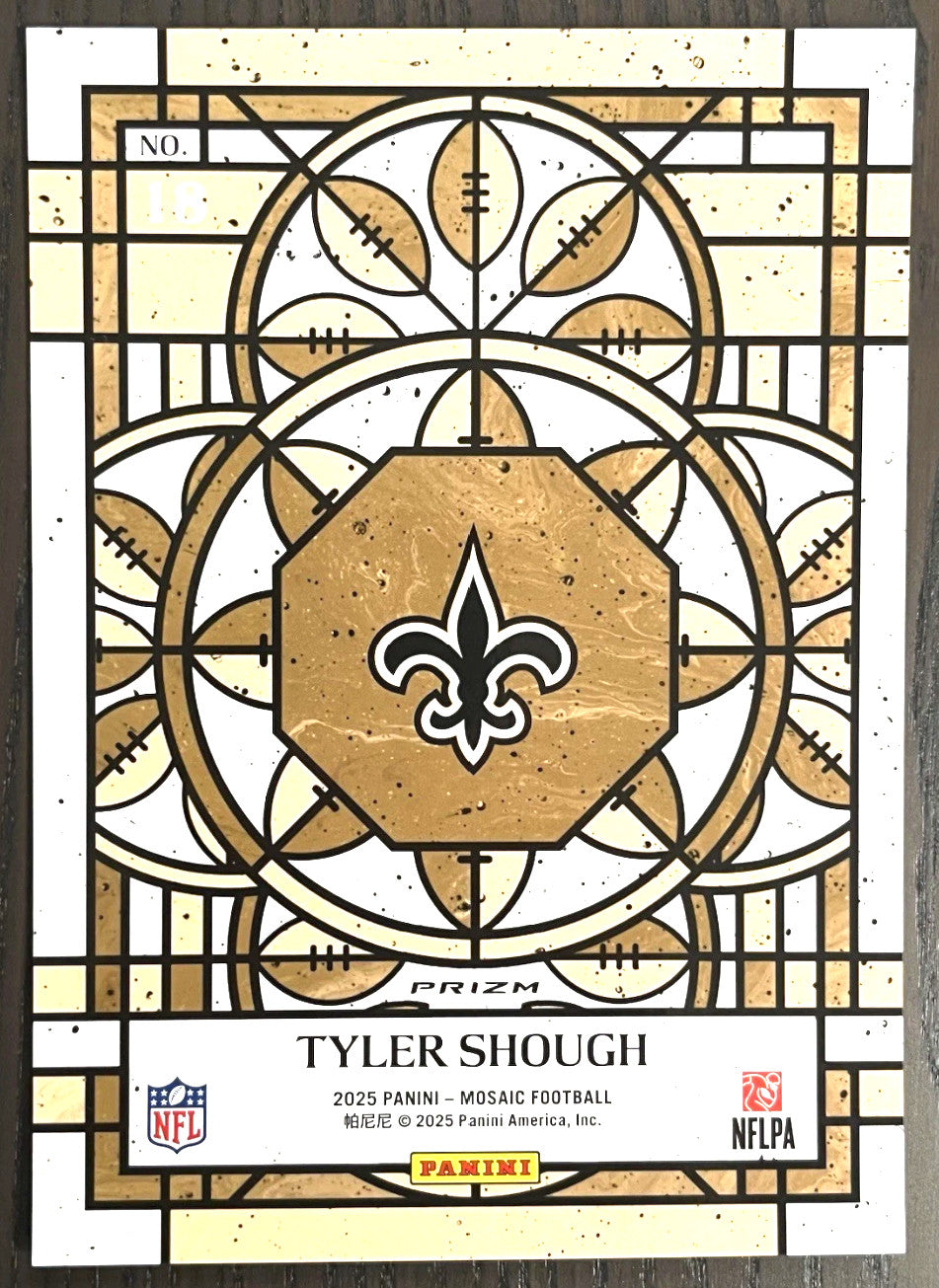 2025 Mosaic Tyler Shough Jumbo Oversized Stained Glass RC #18 Costco Exclusive