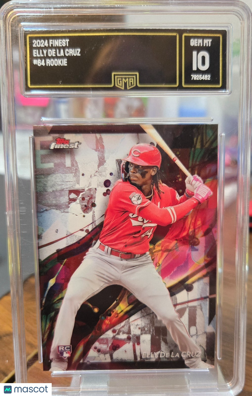 2024 TOPPS FINEST ELLY DE LA CRUZ #64 (RC) GMA GEM MINT 10