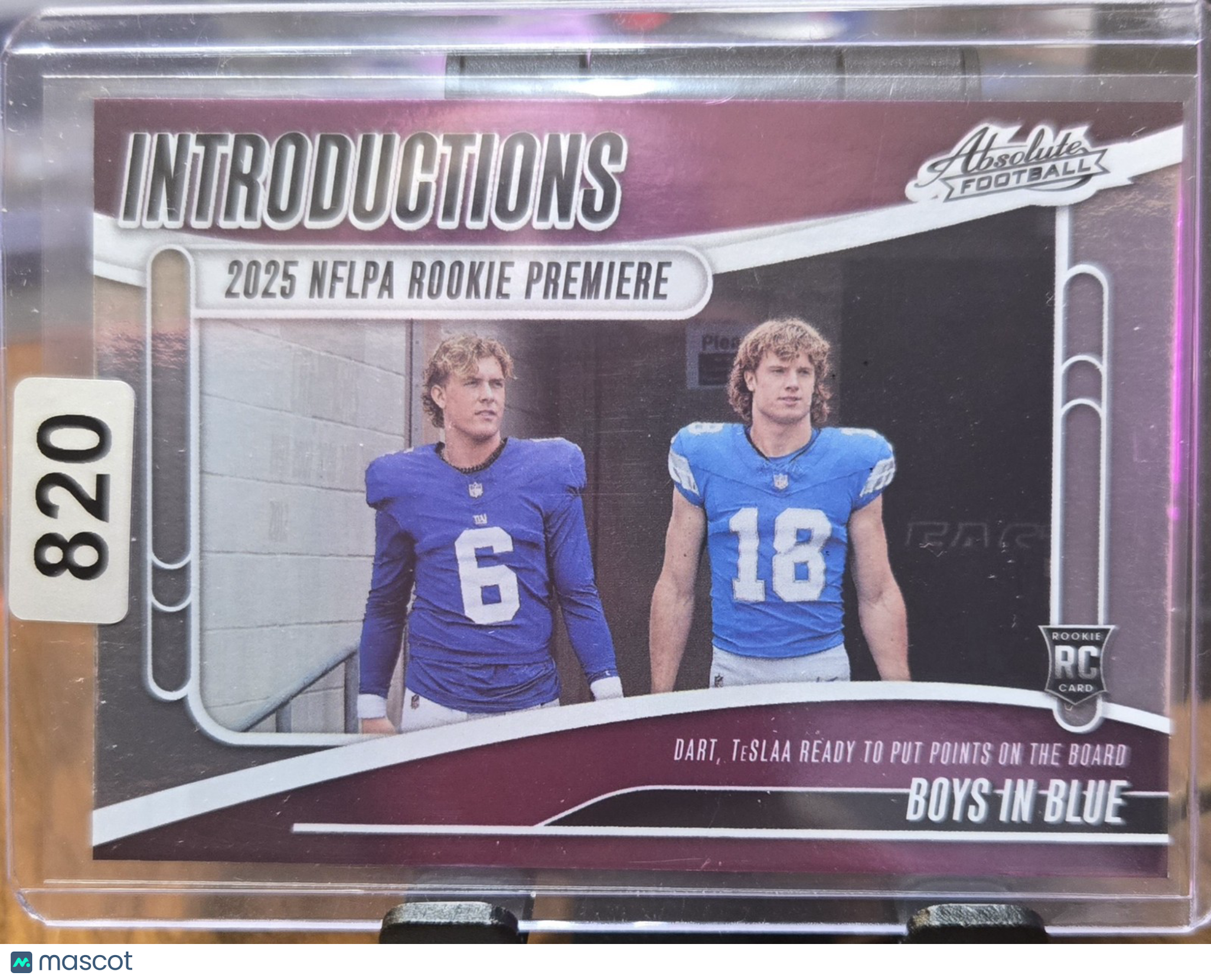 2025 Panini Absolute Football Introductions Jaxson Dart Isaac Teslaa #I-JDT RC