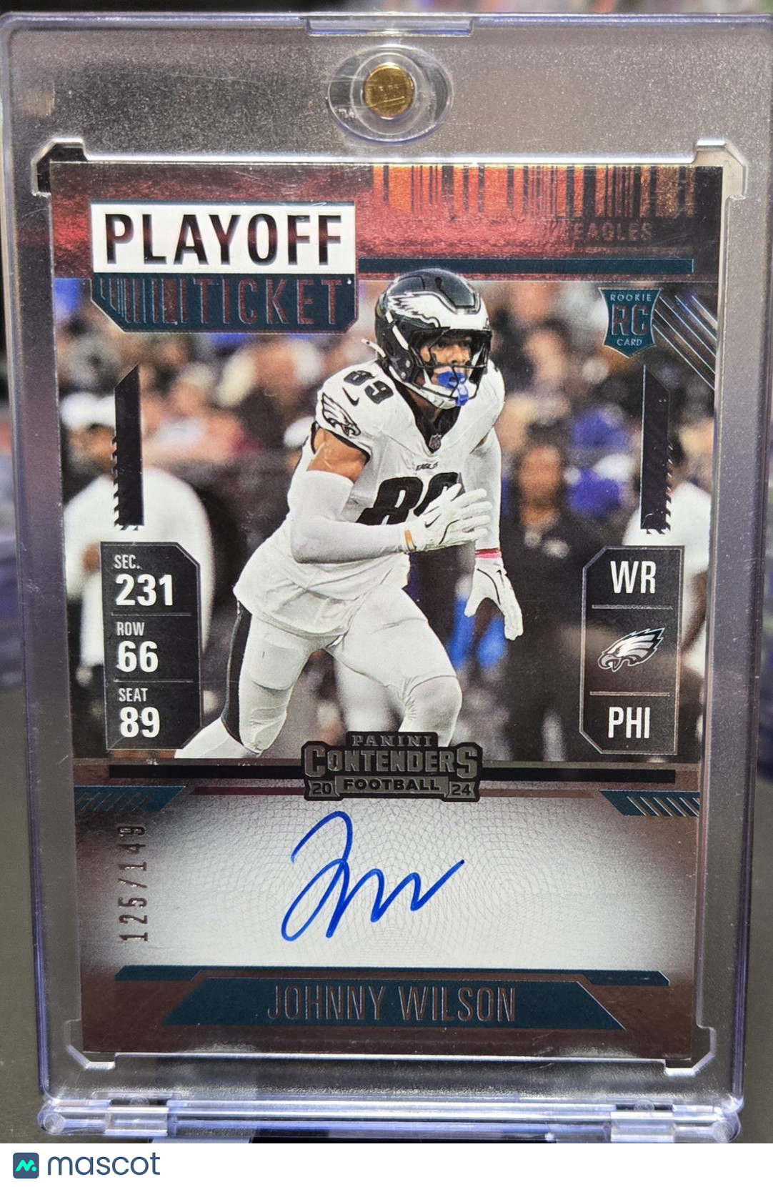 2024 Panini Contenders Playoff Ticket Johnny Wilson #133 Autograph RC 125/149