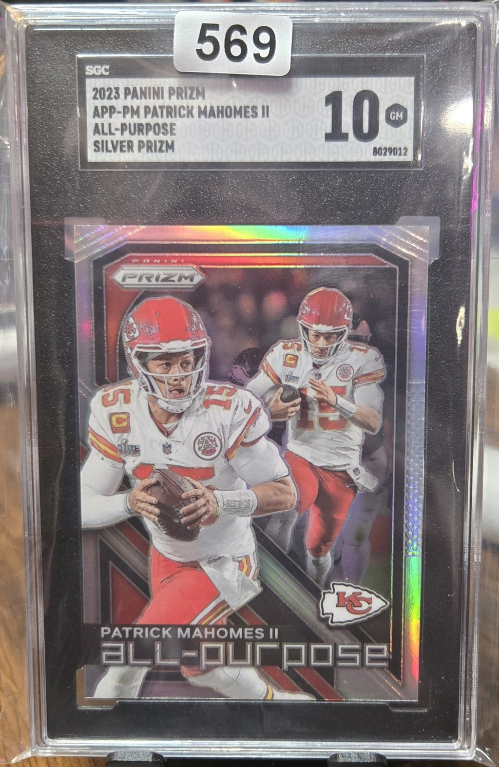 2023 Panini Prizm Patrick Mahomes II #APP-PM All Purpose Silver SGC 10