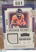 2021 Panini Contenders Rookie Ticket Javonte Williams #RTS-JWI RC Patch