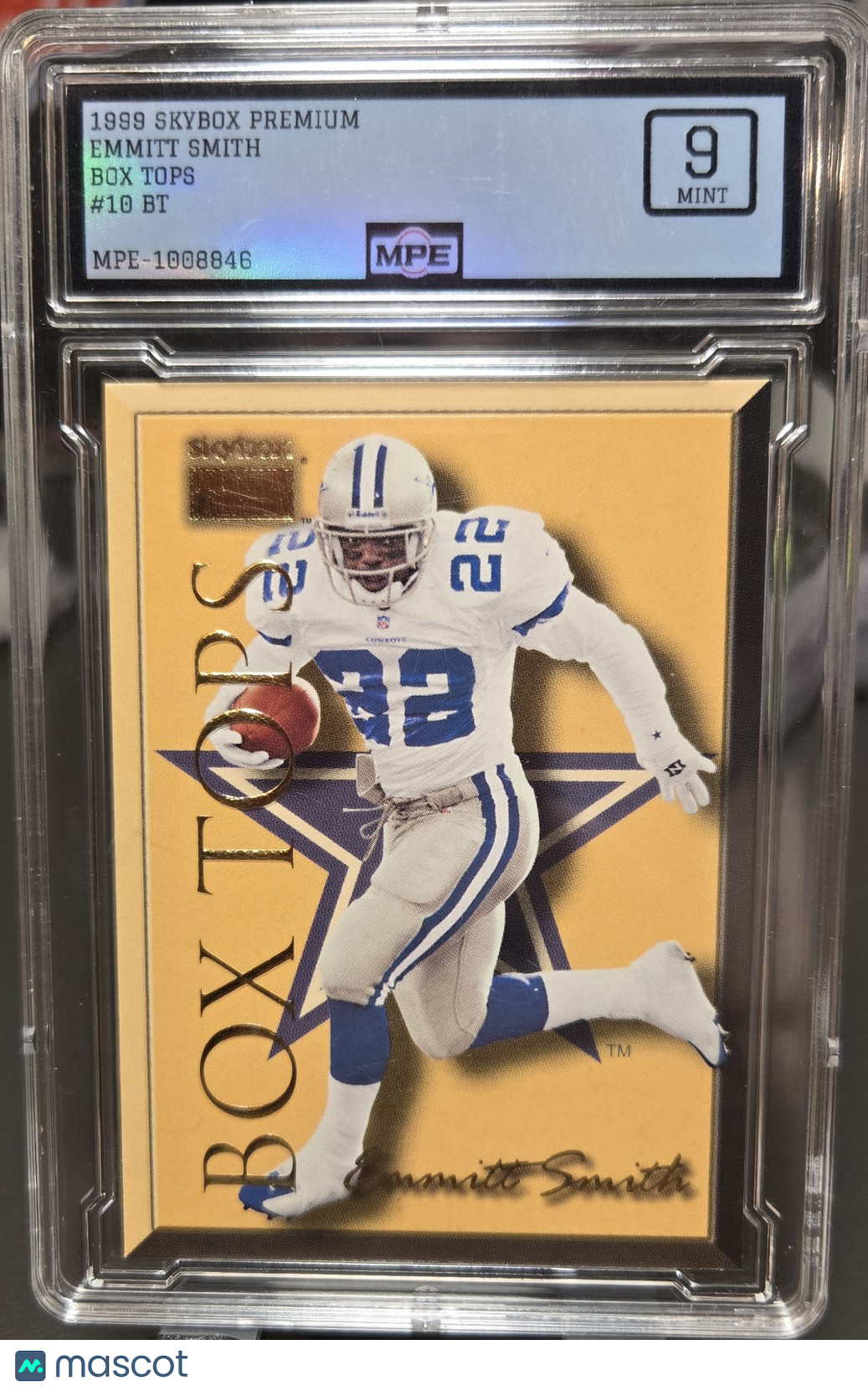 1999 SkyBox Premium Emmitt Smith #10 BT Box Tops 10/15  Mint  9.5